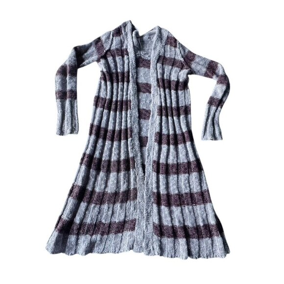 Free People Women's Sz XS Free Spirit Stripe Long Cardigan in Lavender Combo - Picture 10 of 10